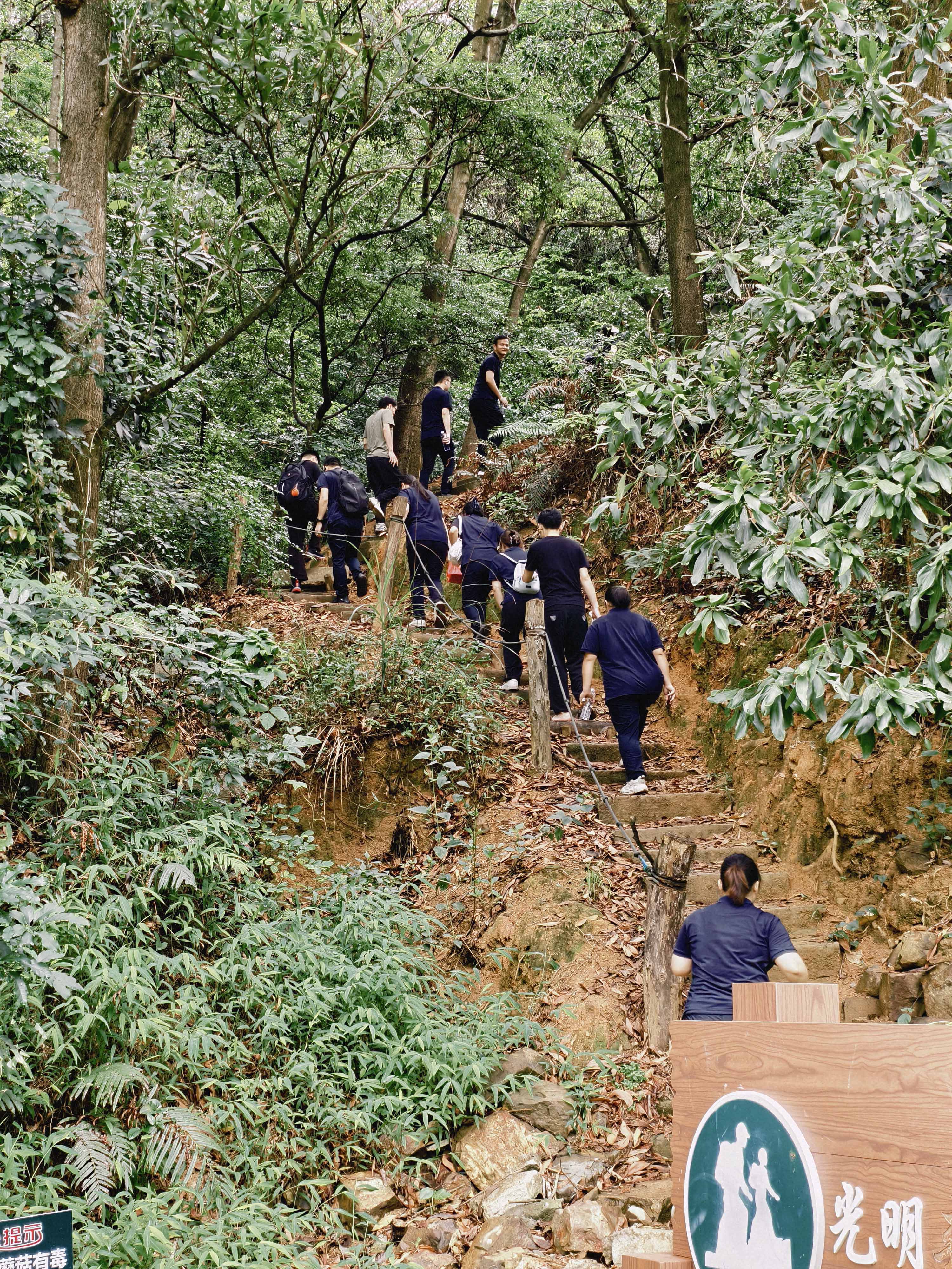 华体会签约ac米兰科技公司员工齐聚光明区蠄蜍石,开启活力爬山之旅暨团建活动(图2)